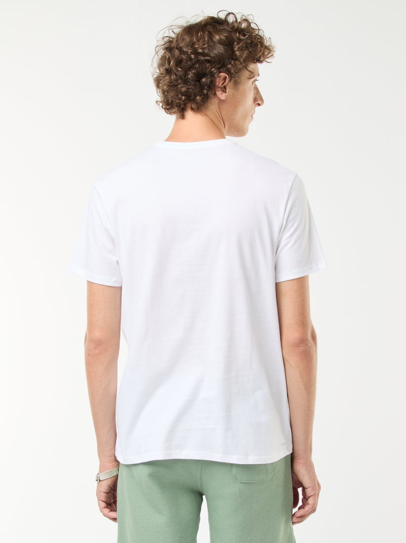 T-shirt de manga curta com estampado Branco - Kiabi