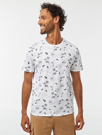 T-shirt de manga curta com estampado
