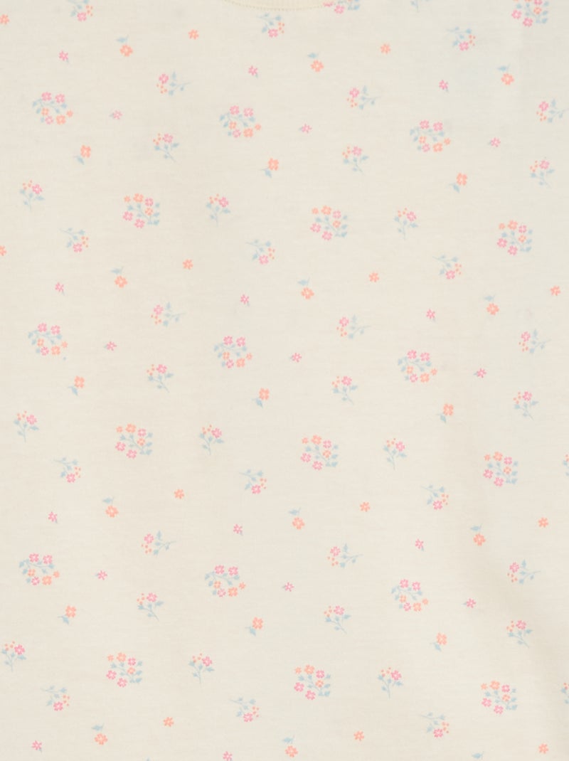 T-shirt de manga curta com estampado BRANCO - Kiabi