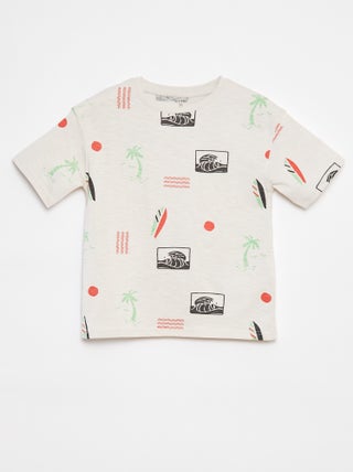 T-shirt de manga curta com estampado
