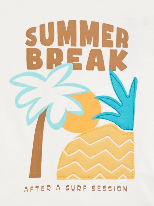 T-shirt de manga curta com estampado - Kiabi