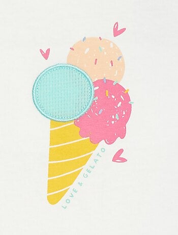 T-shirt de manga curta com estampado