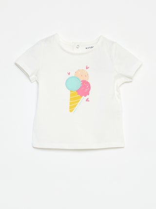 T-shirt de manga curta com estampado