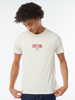 T-shirt de manga curta com estampado