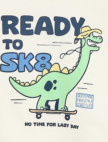 T-shirt de manga curta com estampado