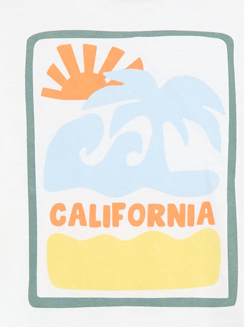 T-shirt de manga curta com estampado - Kiabi