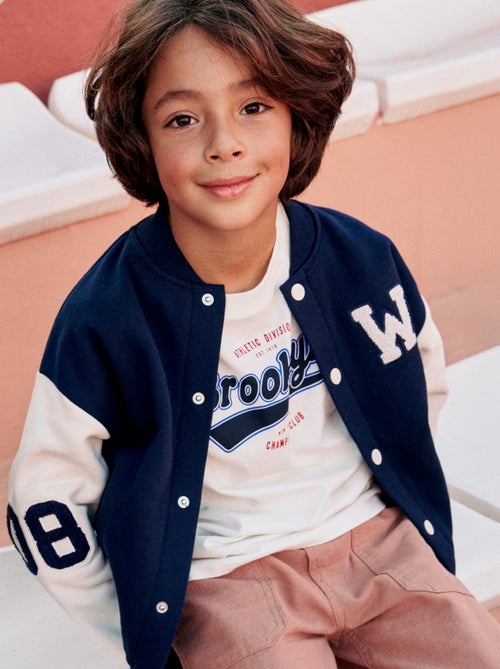 T-shirt de manga curta com estampado - Kiabi