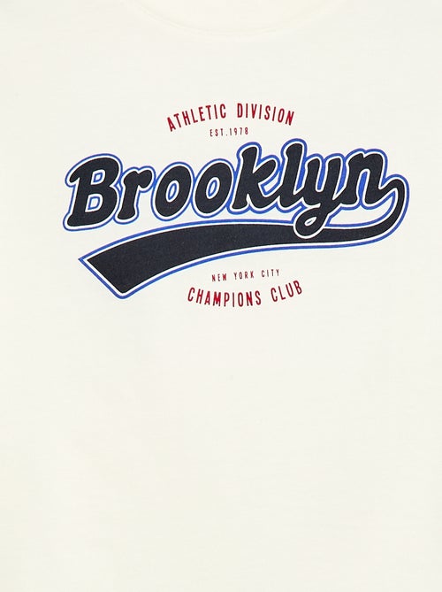 T-shirt de manga curta com estampado - Kiabi