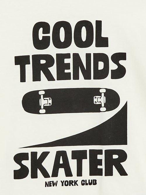 T-shirt de manga curta com estampado - Kiabi