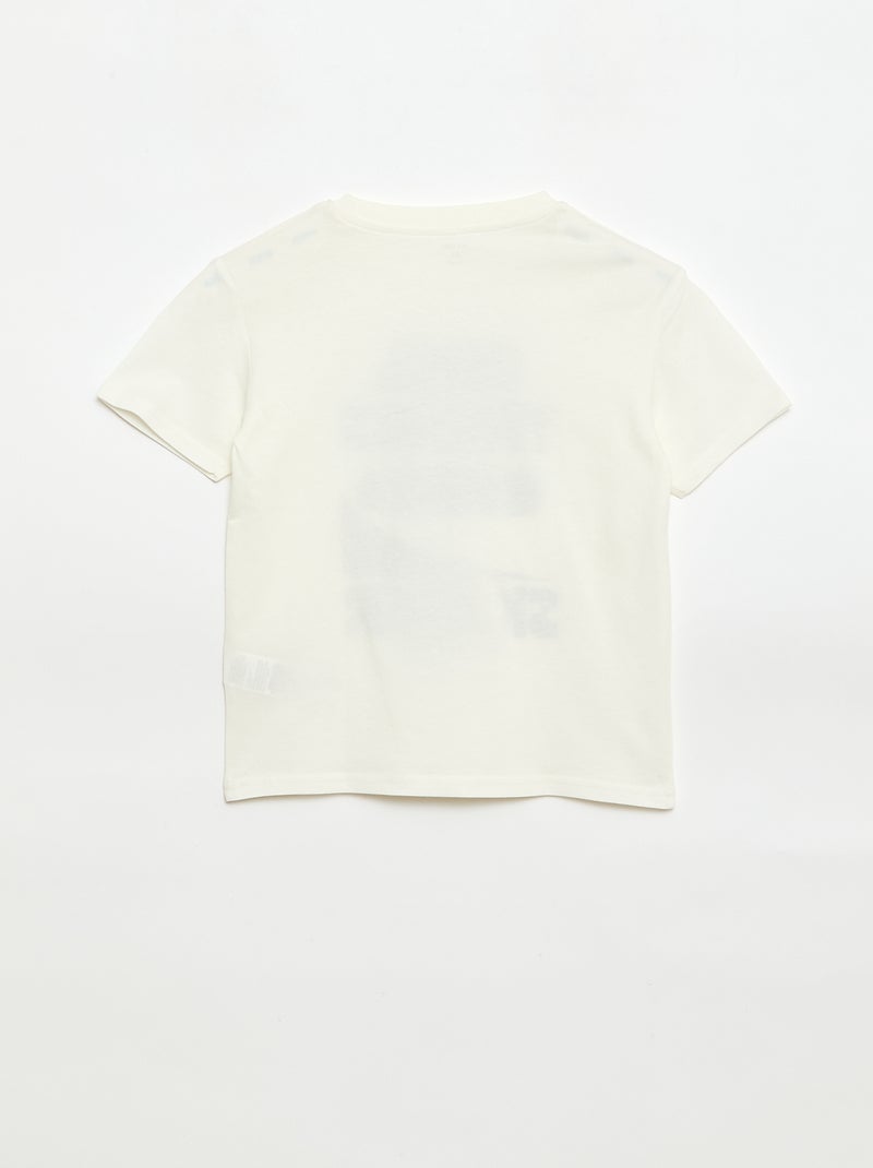 T-shirt de manga curta com estampado Branco - Kiabi