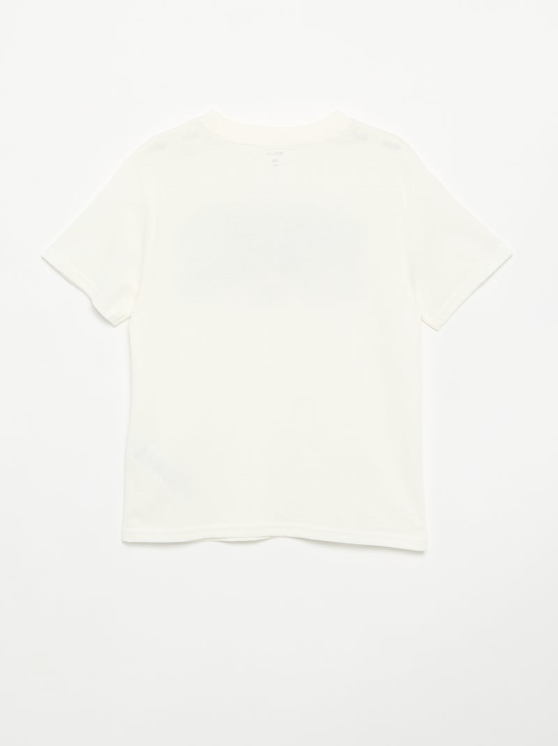 T-shirt de manga curta com estampado Branco - Kiabi