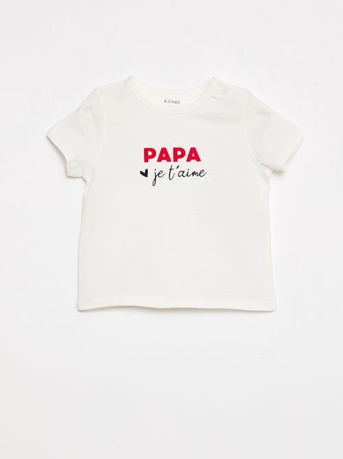 T-shirt de manga curta com estampado - Kiabi