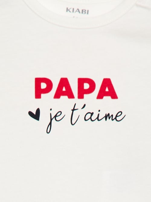 T-shirt de manga curta com estampado - Kiabi