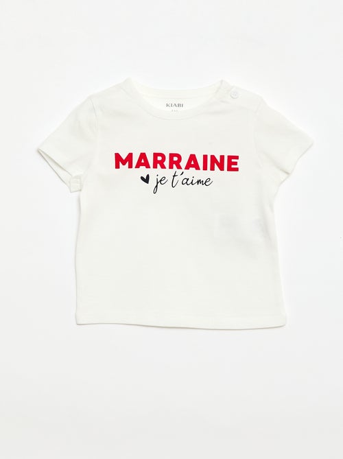 T-shirt de manga curta com estampado - Kiabi