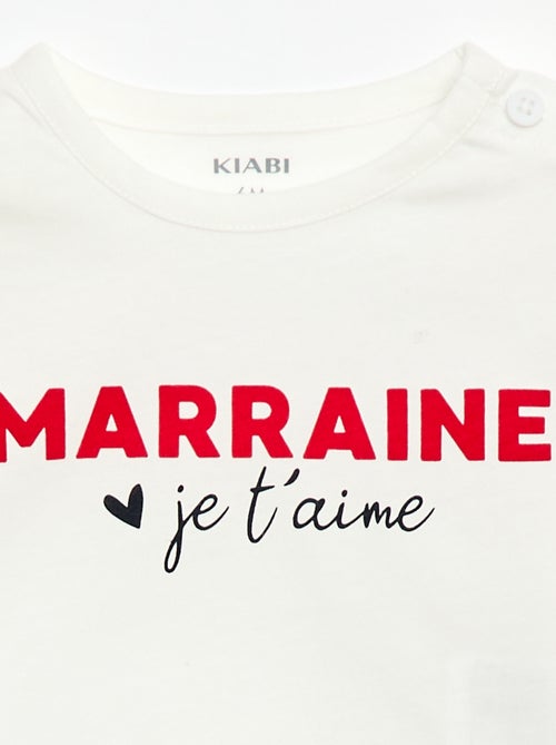 T-shirt de manga curta com estampado - Kiabi