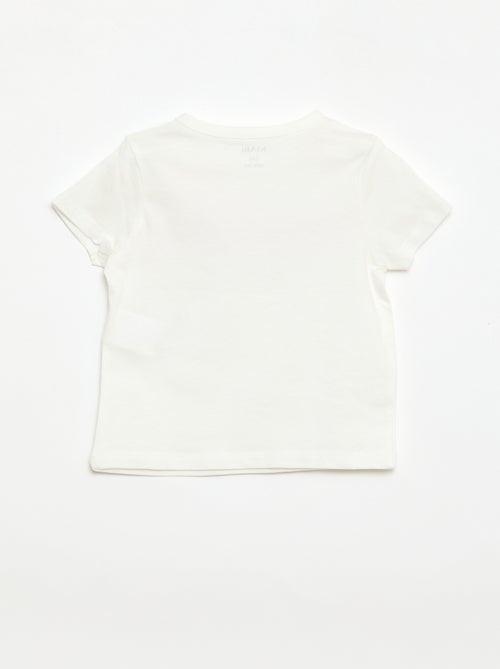 T-shirt de manga curta com estampado - Kiabi
