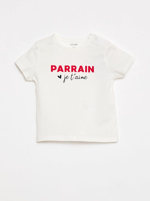 T-shirt de manga curta com estampado - Kiabi