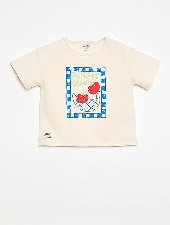 T-shirt de manga curta com estampado