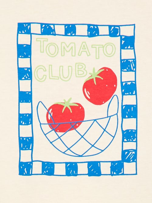 T-shirt de manga curta com estampado - Kiabi