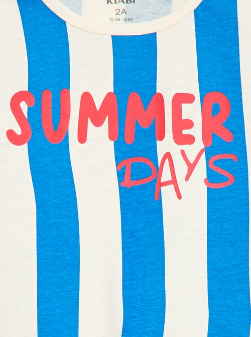 T-shirt de manga curta com estampado - Kiabi