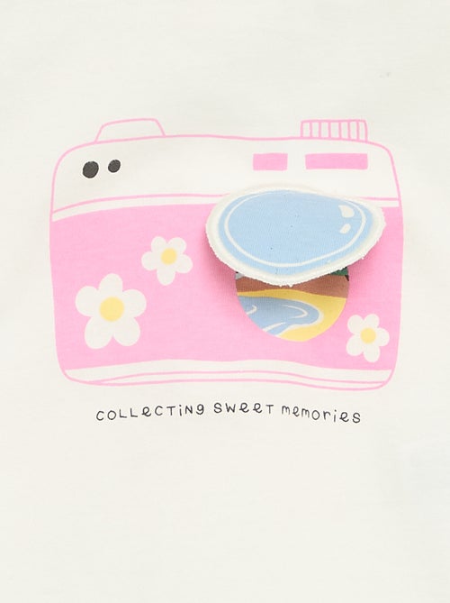 T-shirt de manga curta com estampado - Kiabi