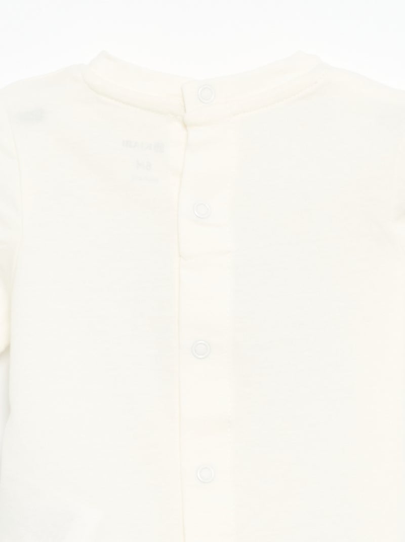T-shirt de manga curta com estampado Branco - Kiabi