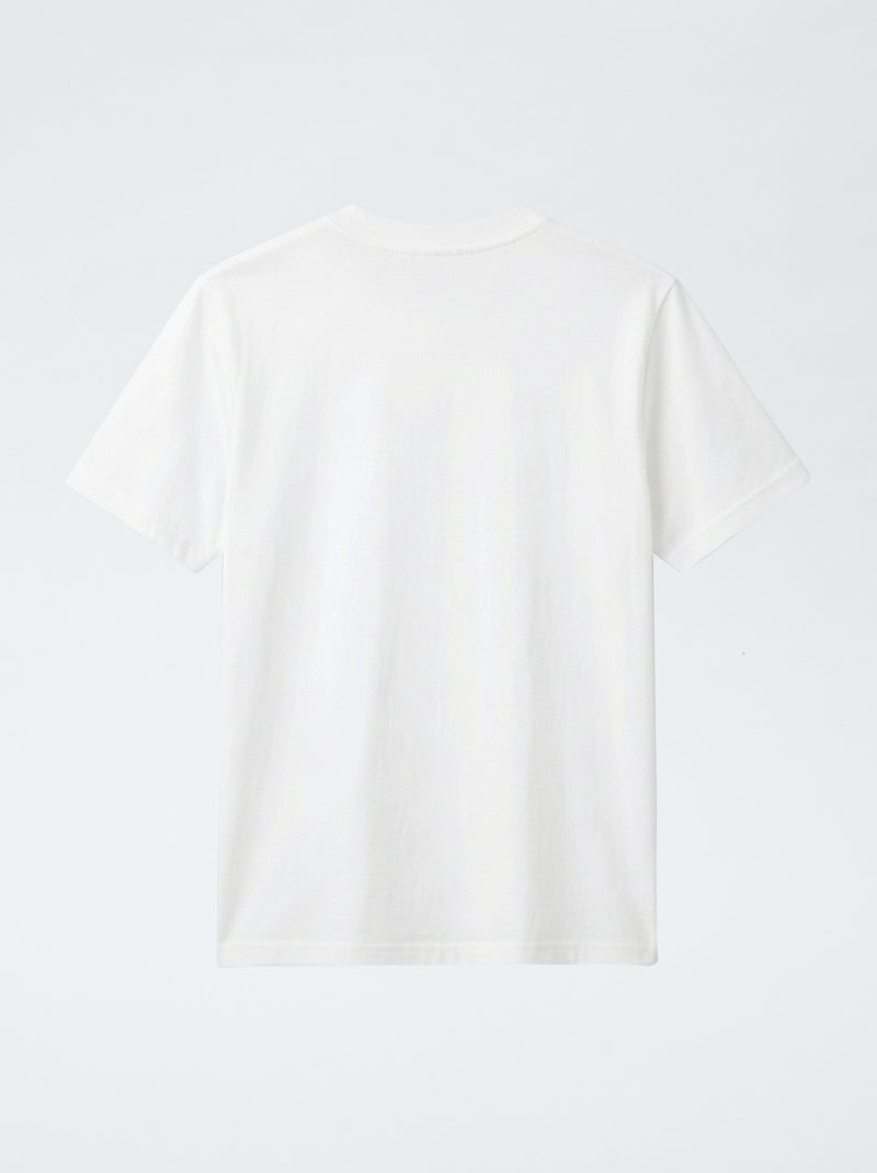 T-shirt de manga curta com estampado Branco - Kiabi