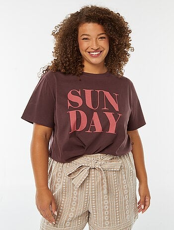 T-shirt de manga curta com estampado