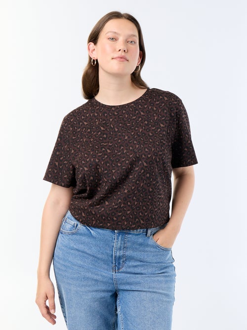 T-shirt de manga curta com estampado - Kiabi