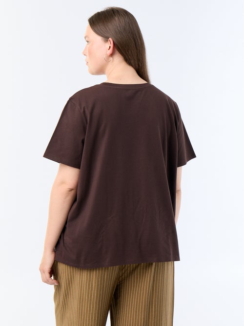 T-shirt de manga curta com estampado - Kiabi