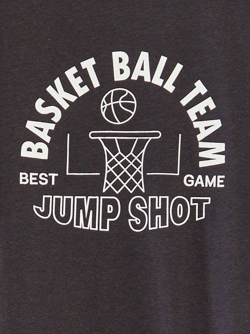 T-shirt de manga curta com estampado - Kiabi