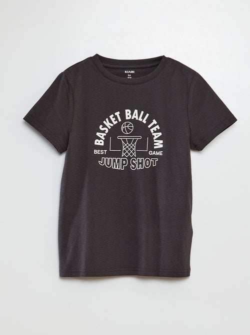T-shirt de manga curta com estampado - Kiabi