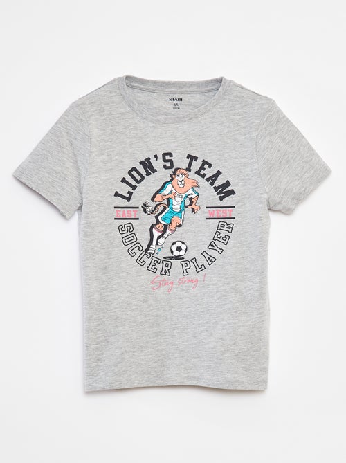 T-shirt de manga curta com estampado - Kiabi