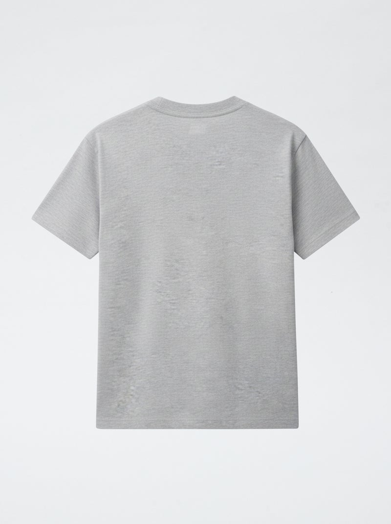 T-shirt de manga curta com estampado Cinza - Kiabi