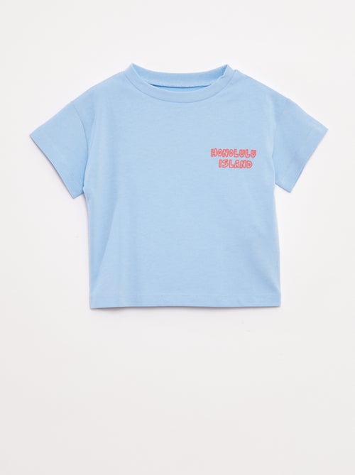 T-shirt de manga curta com estampado de fantasia - Kiabi