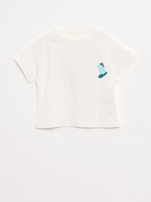 T-shirt de manga curta com estampado de fantasia - Kiabi