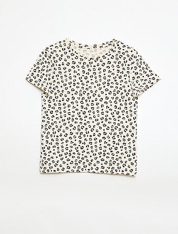 T-shirt de manga curta estampada