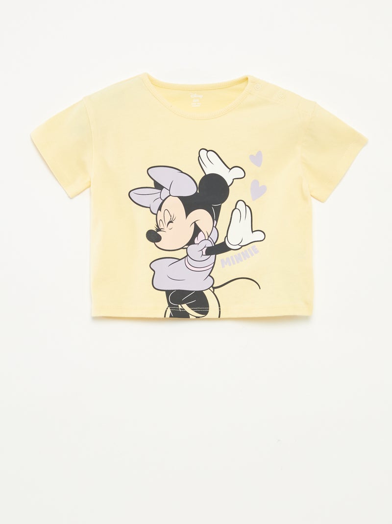 T-shirt de manga curta com estampado 'Disney' AMARELO - Kiabi