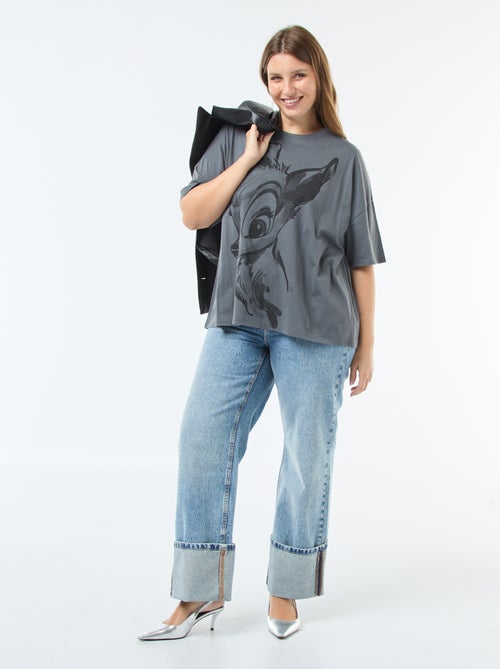 T-shirt de manga curta com estampado 'Disney' 'Bambi' - Kiabi