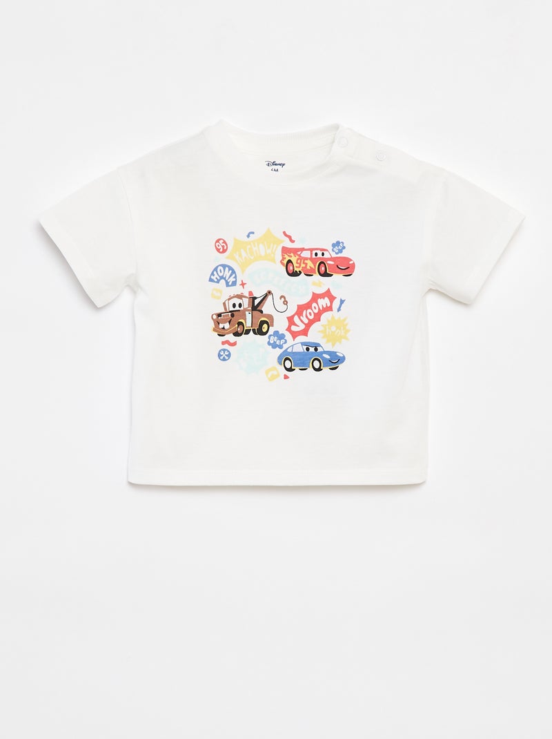 T-shirt de manga curta com estampado 'Disney' BRANCO - Kiabi
