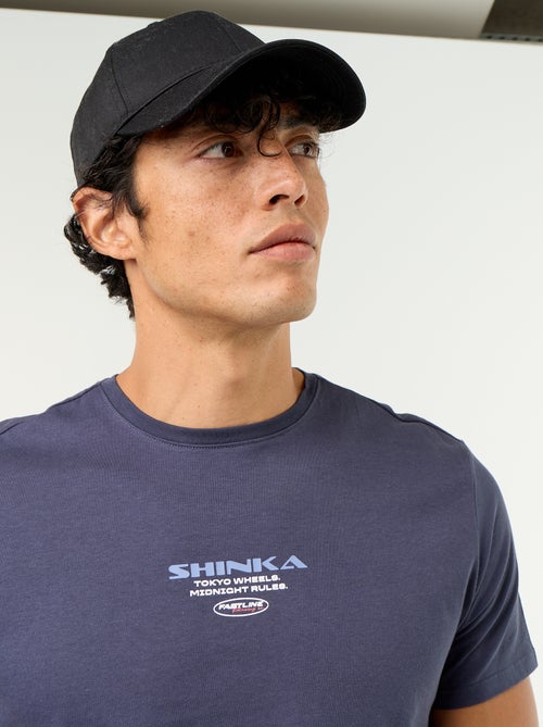 T-shirt de manga curta com estampado fantasia - Kiabi