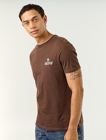T-shirt de manga curta com estampado fantasia