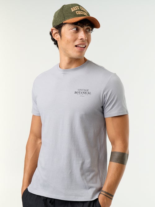 T-shirt de manga curta com estampado fantasia - Kiabi