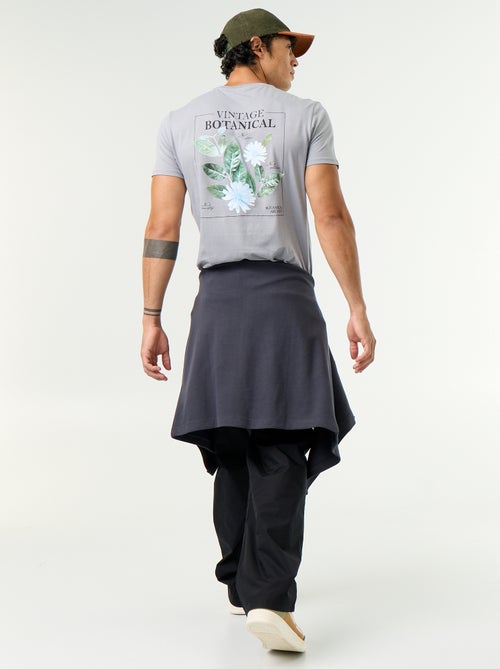 T-shirt de manga curta com estampado fantasia - Kiabi