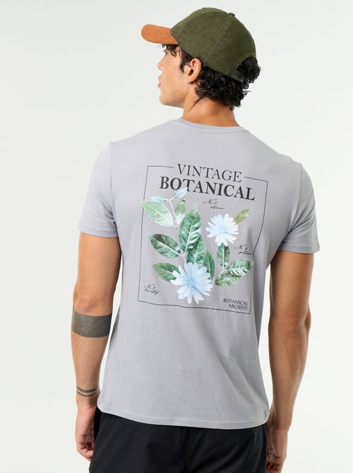 T-shirt de manga curta com estampado fantasia - Kiabi