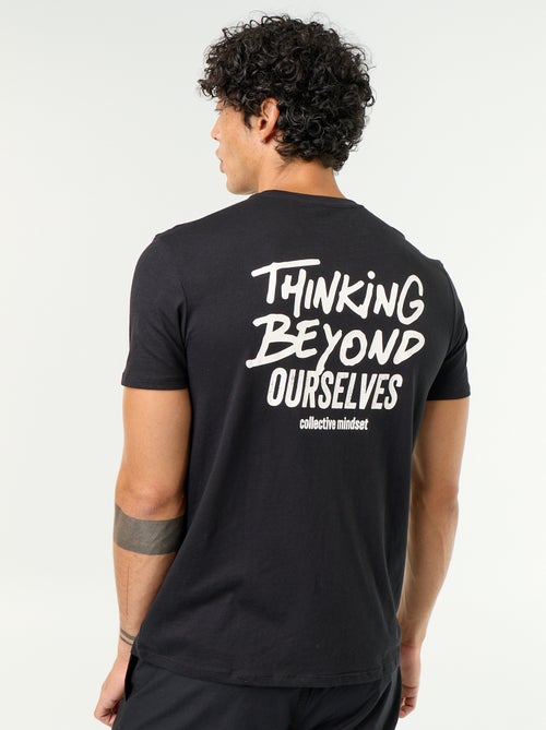 T-shirt de manga curta com estampado fantasia - Kiabi
