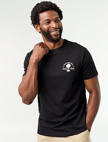 T-shirt de manga curta com estampado fantasia