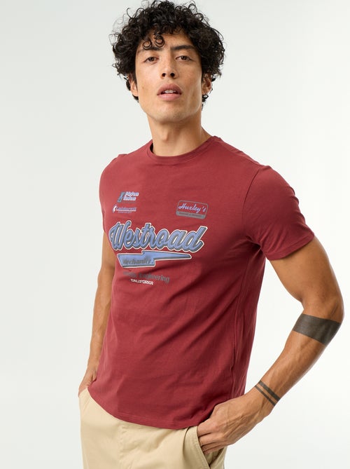T-shirt de manga curta com estampado fantasia - Kiabi