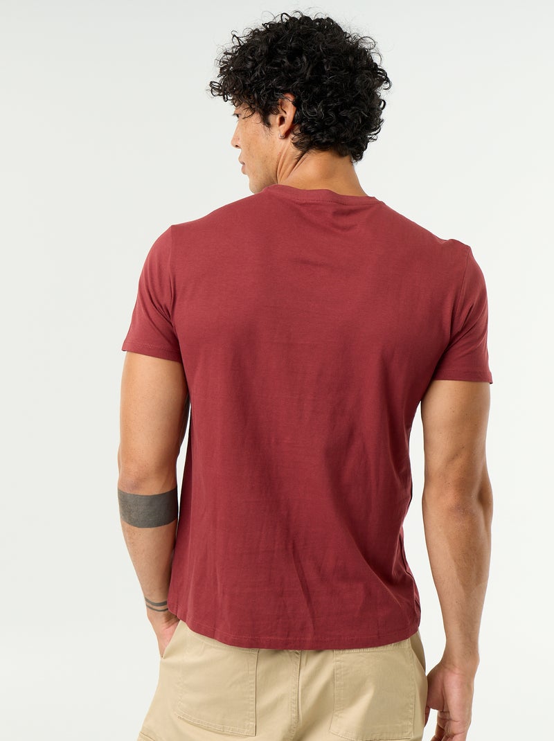 T-shirt de manga curta com estampado fantasia Vermelho - Kiabi