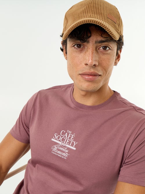 T-shirt de manga curta com estampado fantasia - Kiabi